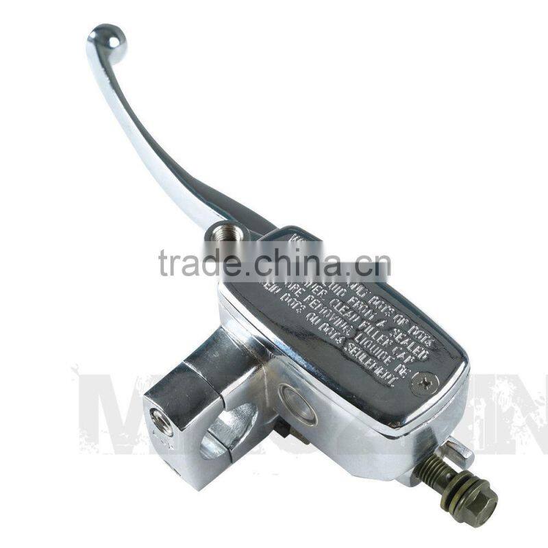 Chrome Left & Right Brake Clutch Lever Master Cylinder Universal 25mm