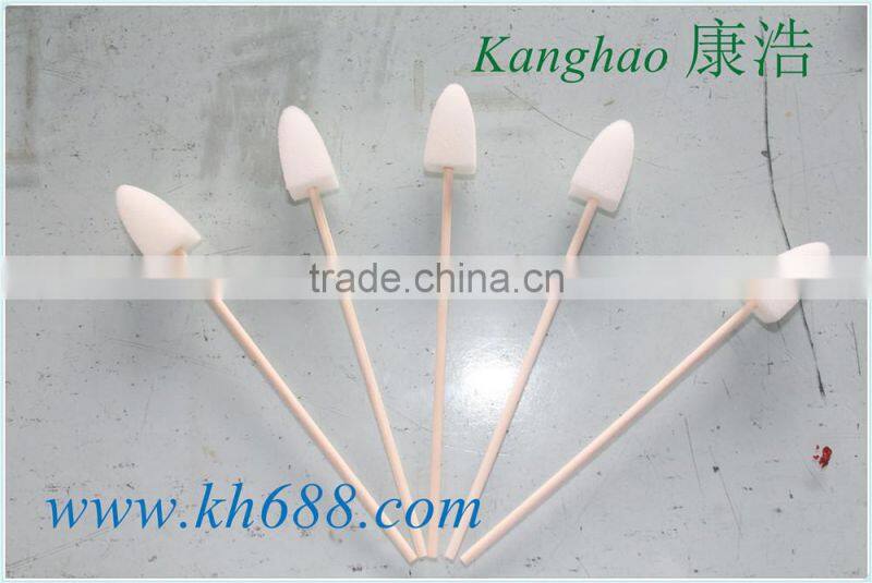 Factory directly sell triangle shape sterile oral swab, foam tipped oral swabs,disposable oral swabs,medical foam