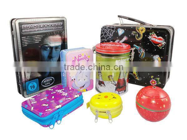 rectangular metal comestics tin box