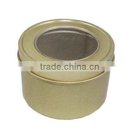 metal tin box with window