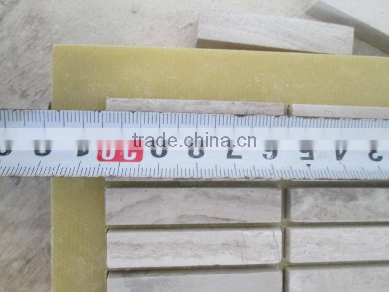 China White Wooden marble Mosaic Tile