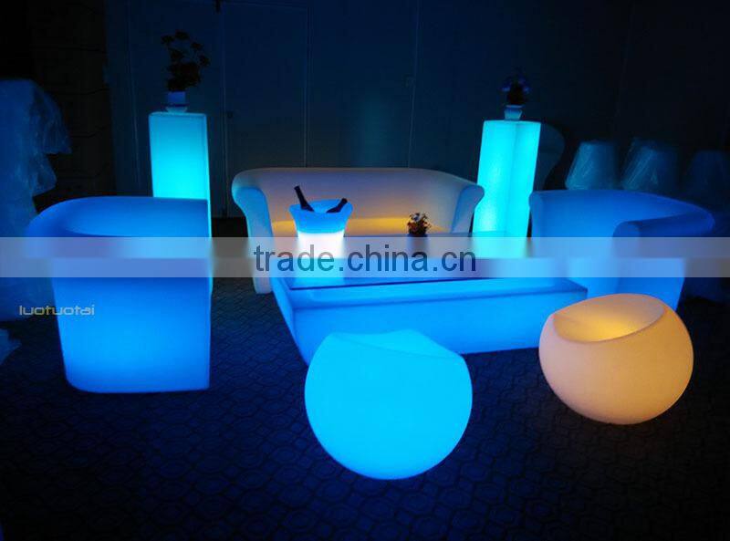 High-grade illuminated led bar furniture battery opertaed remote control led bar sofa LTT-SA07