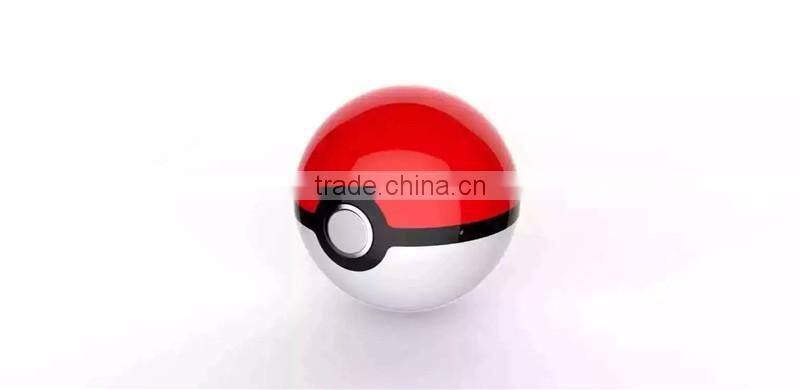 New products 2016 mini projector pokemon ball power bank 12000mah round mobile phone charger with led lights