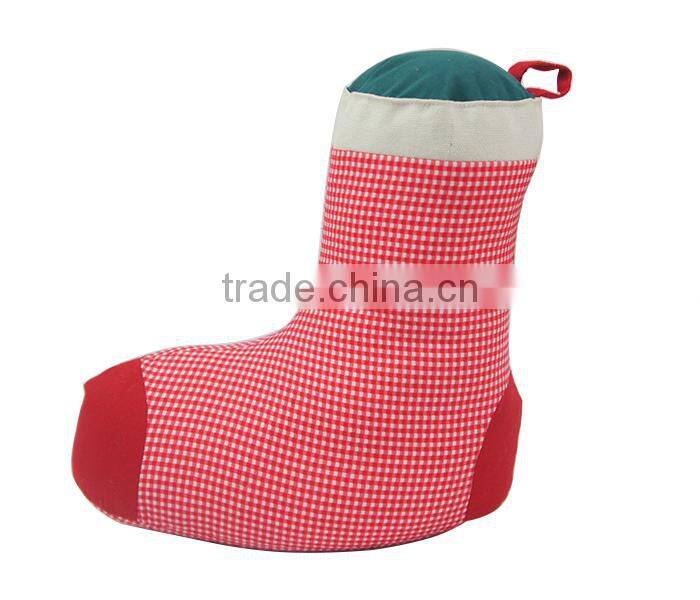 Store More Christmas Sock Sand Stuffed Cotton Foot Door Stop