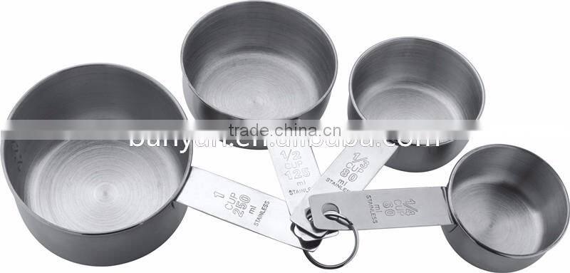 Top Quality 4pcs Stainless Steel Spoon Set Measuring Cup Spoon With Silicon Handle
