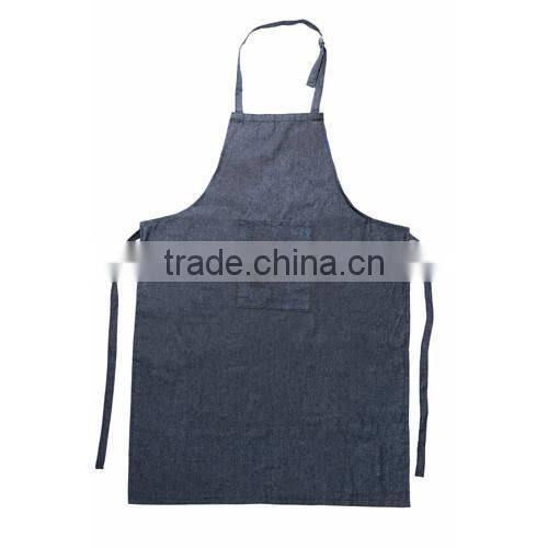 Cotton jeans kitchen apron with front pocket