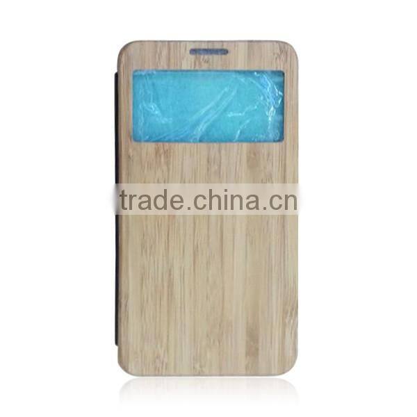 2015 New Real Wood Leather Wallet Flip Phone Case For Samsung Galaxy Note3,wood flip leather case