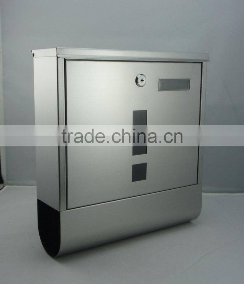 stainless steel metal wall mounted mailboxes