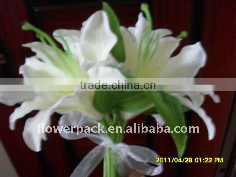 Single Soft Real Touch Artificial Lily Flower