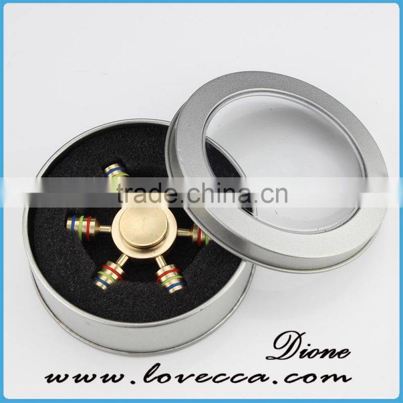 New creative wheel metal hexagon fidget light spinner toy finger spinner