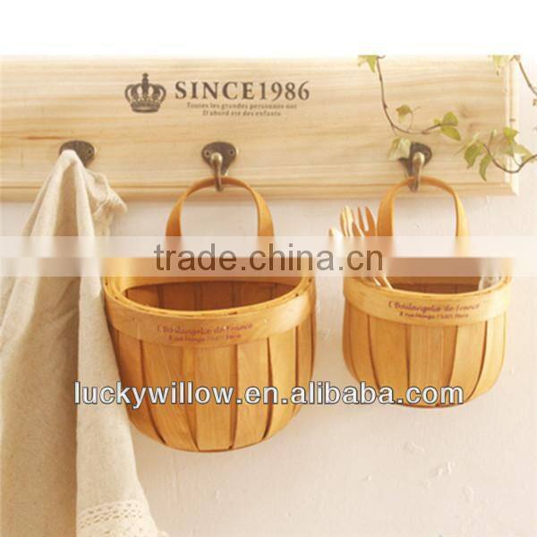 Factory supply woodchip basket for garden storage