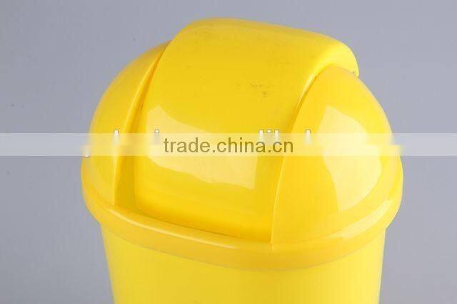 Printed Smiling Face Plastic Trash Can Household Garbage Can/Desktop bin