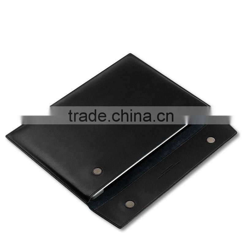 Envelope Genuine Leather Soft Case Bag For Macbook 13" laptop with retro craft design