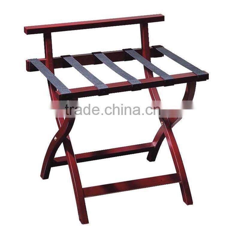 Wood folding luggage rack for hotels