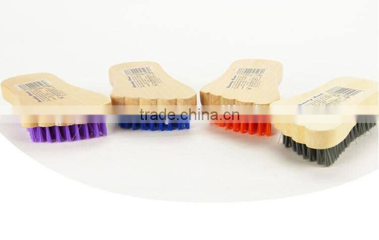 high quality Beech Wooden washing brush foot shape banister brush/Housework shoe brush