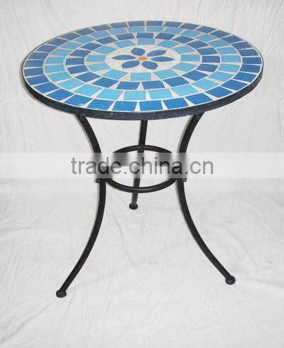 wholesales mosaic furniture garden folding table outdoor table with Diameter 60cm