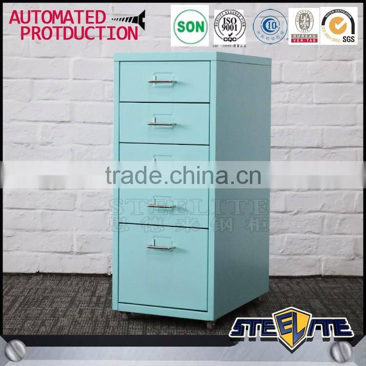 5 tiers drawers knock down office metal drawer file storage cabinet