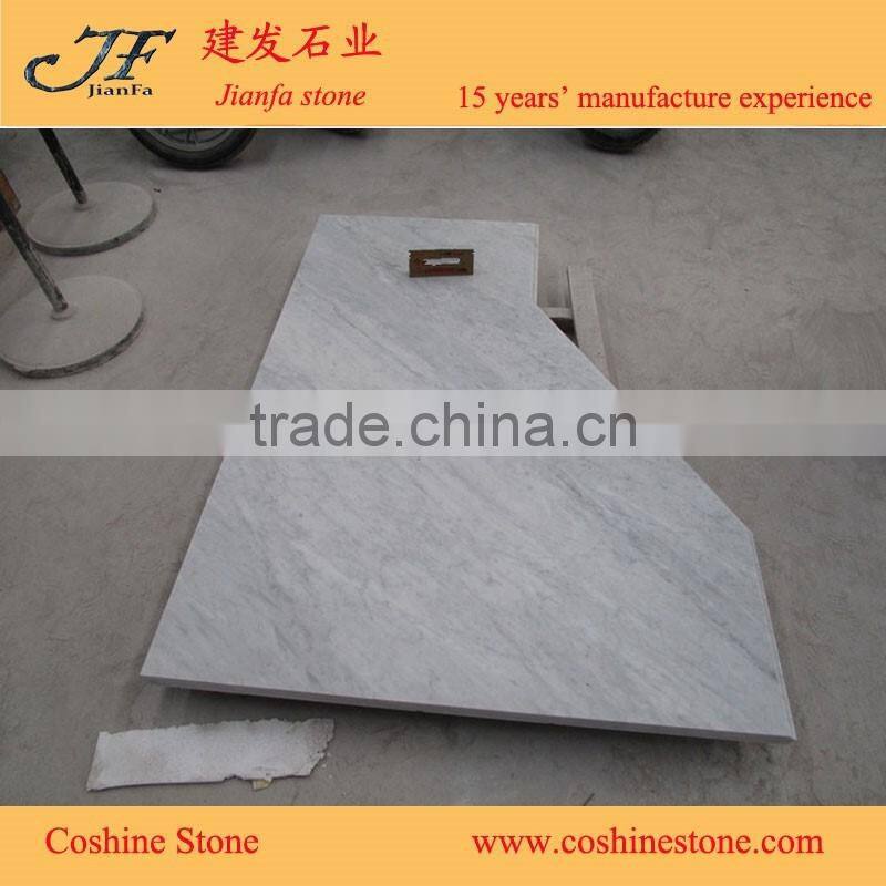 white marble table tops italian Bianco Carrara white countertop kitchen cabinets