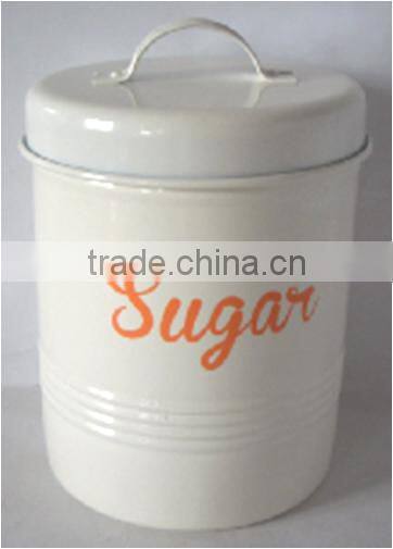 High quality coffee metal kitchen storage jars