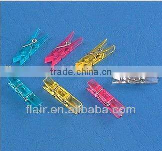 plastic electroplated decorative red colorful mini clips