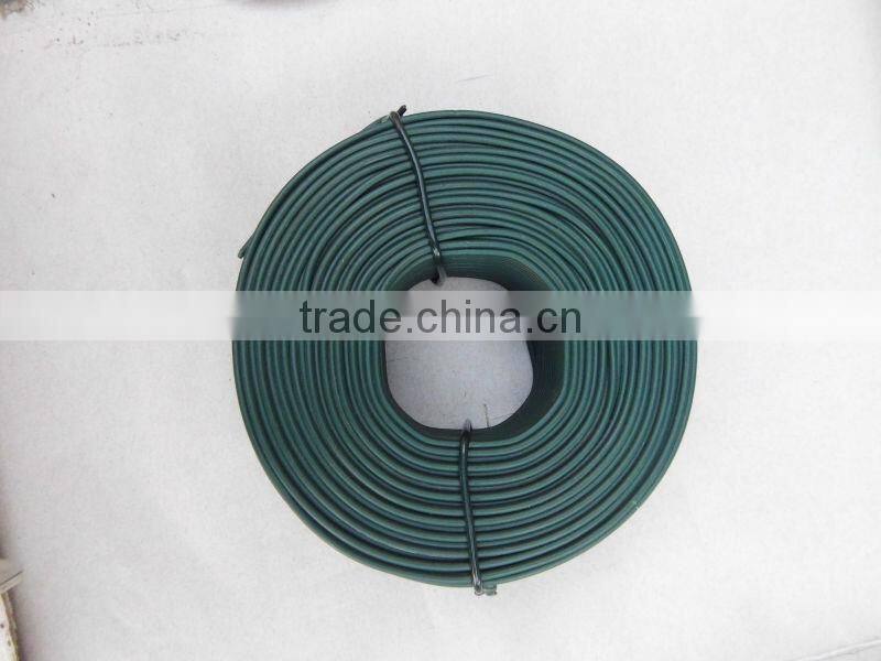 green/yellow pvc coated iron tie wire square hole on sale
