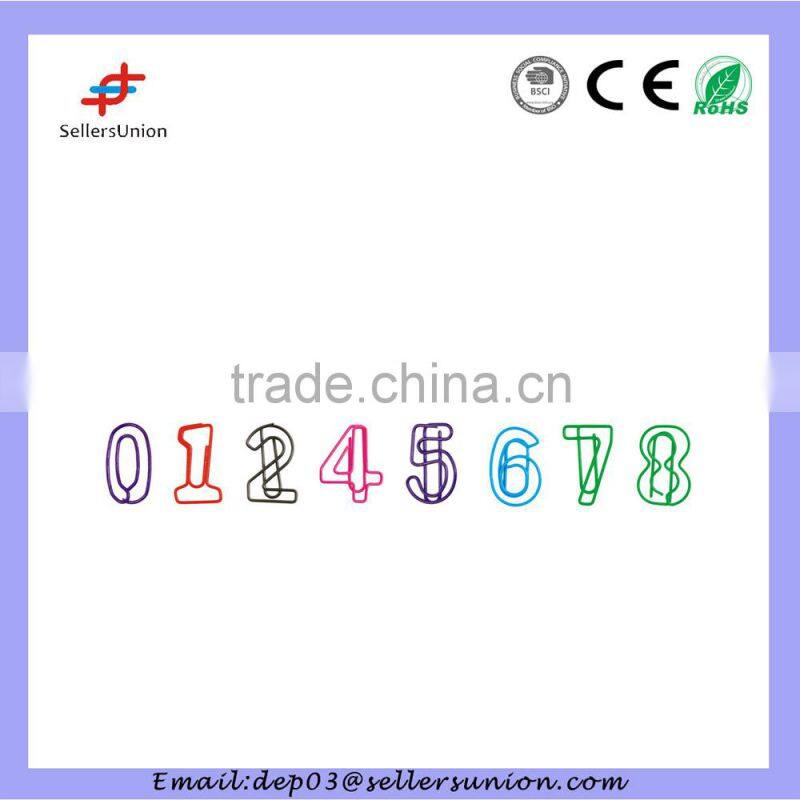 Promotional Gifts Stationery Supplies Funny Number Paper Clips