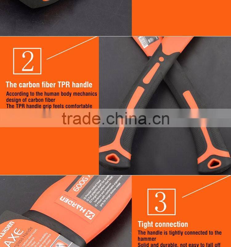 Carbon Steel Professional 600g Hatchet With Fiberglass Handle