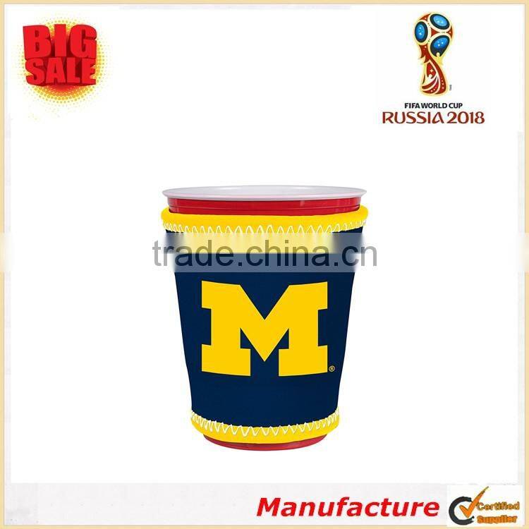 2018 World Cup Neoprene Sleeve High Quality Cheap Price Promotional Gift Cup Sleeve Fitting Plastic Cups/Pint Glasses/Coffee Cup