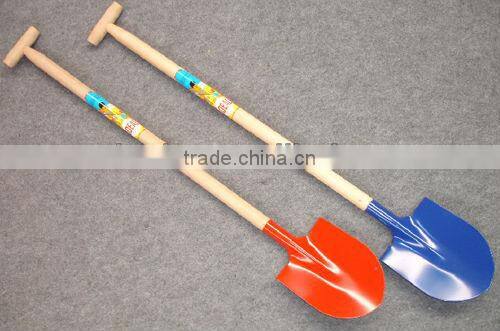 T handle hardwood plastic round shovel
