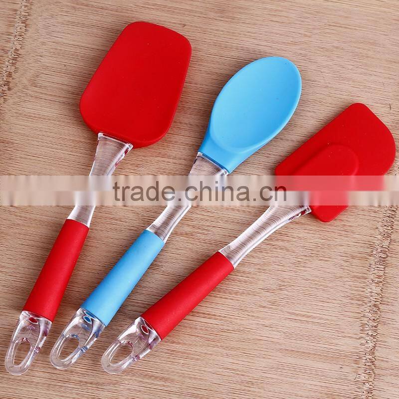 Food grade high quality silicone scraper knife and silicone spoon set