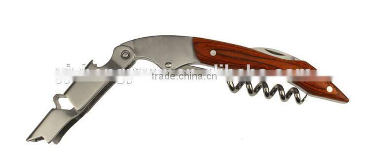 ZY-K1058 2017 new arrival wine opener corkscrew with wood handle