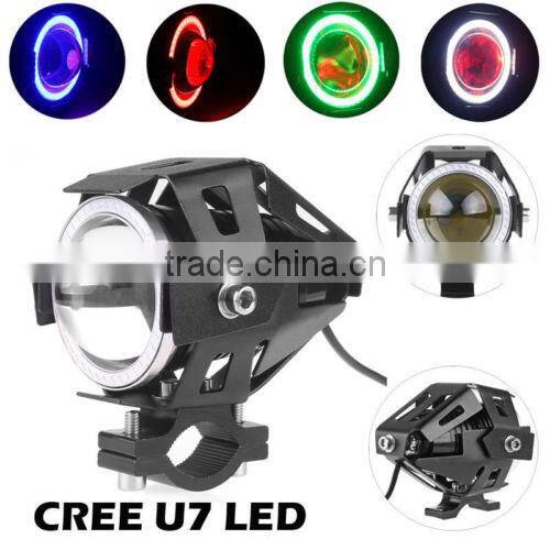 125W U5 U7 LED Motorcycle ATV Bike Spot Fog Light Driving Headlight PC
