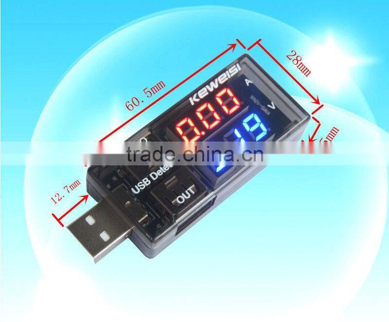 2016 hot USB Charger Doctor Current Voltage Charging Detector battery Voltmeter Ammeter