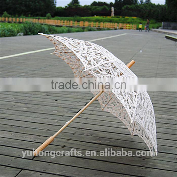 100% cotton made lace parasol for promotion