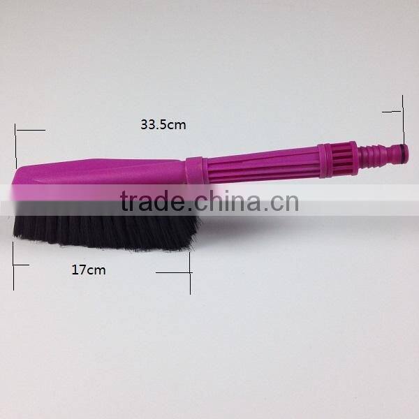 plastic soft bristle water powered cleaning brush for car