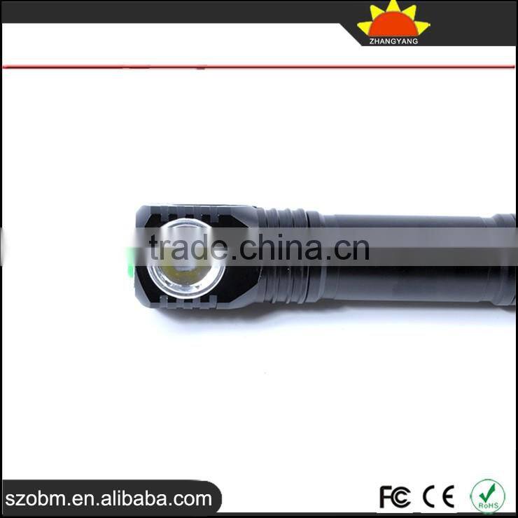 New Style B-D5 Auminum Alloy USB Rechargeable XPG-R5 LED 3 Modes LED Flashlight Torch With Clip