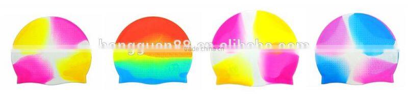 Wholesale silicone swimming cap for men with custom logo