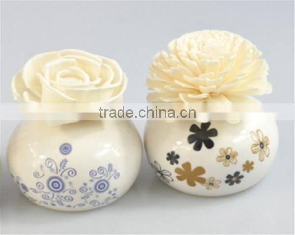 water air freshener sola flower diffuser with ceramic bottle