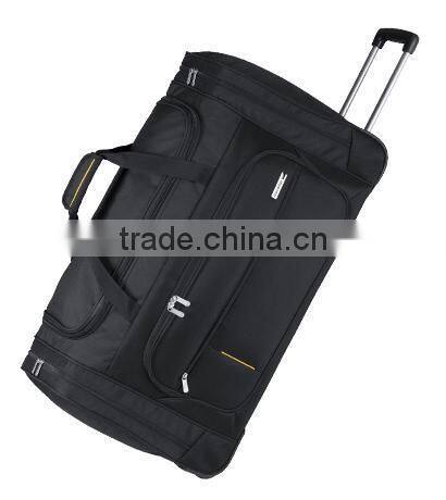 fasion nylon travel duffel bag with wheels