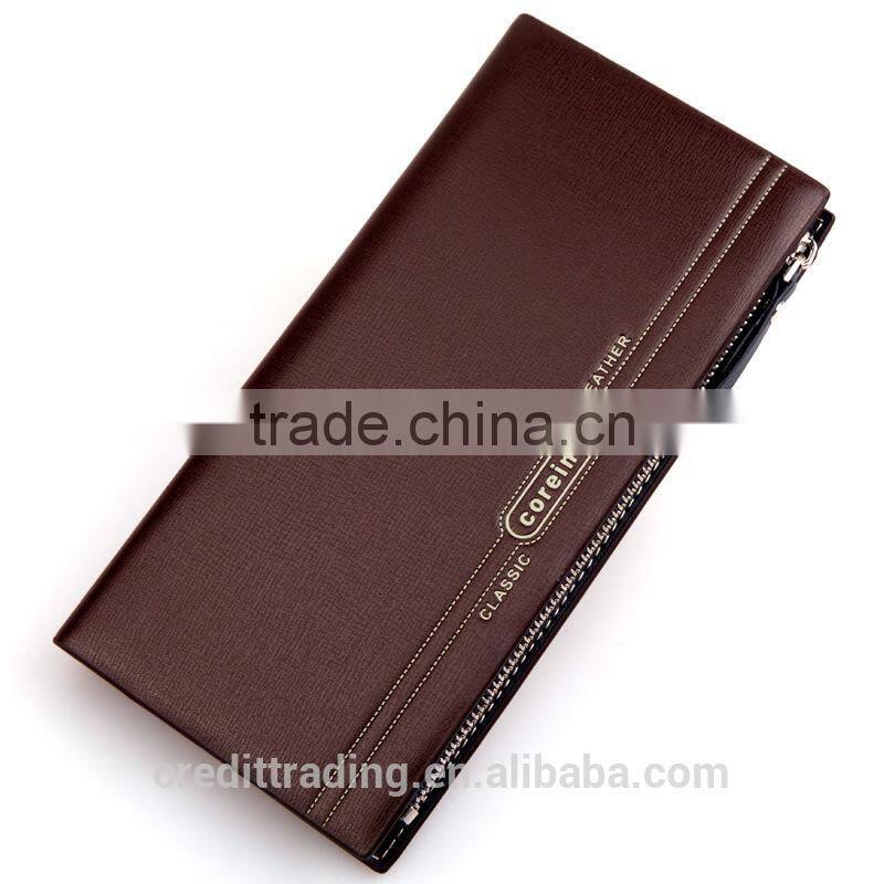 fashion men's multifunctional man long leather wallet