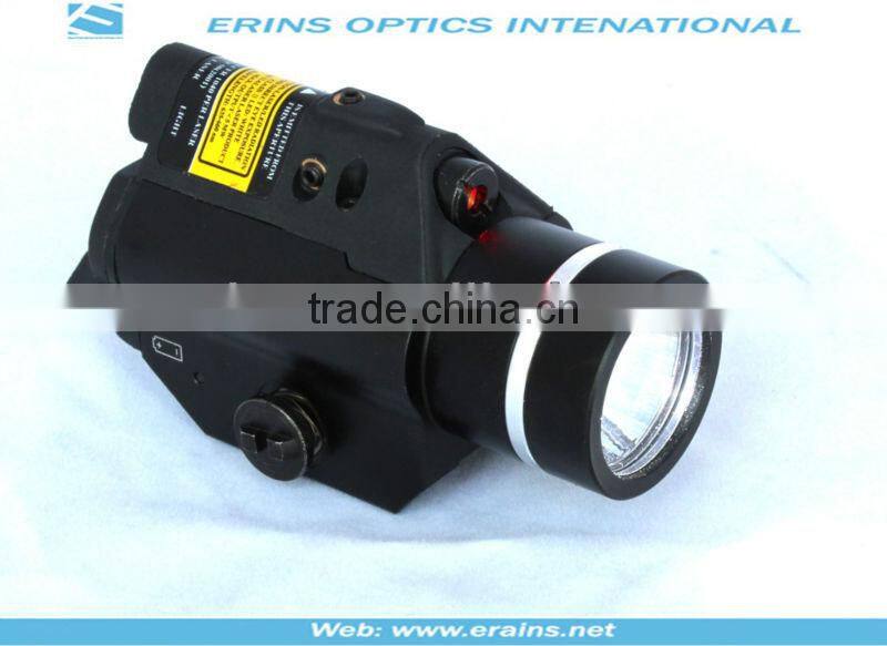 Tactical red laser sight scope and 200 lumen CREE Q5 LED flashlight combo