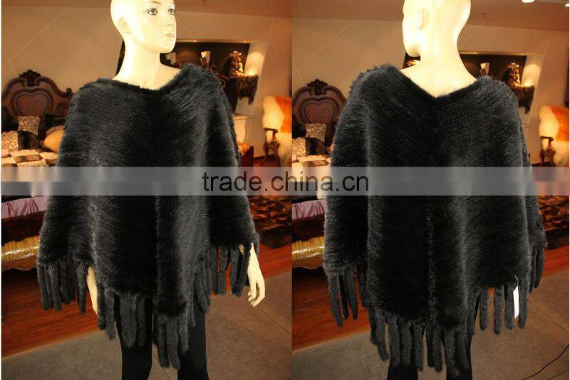 High Quality Knitted Mink Shawl