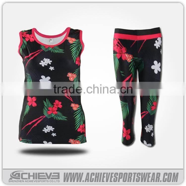 Wholesale spandex comfortable yoga women leggings and tops US