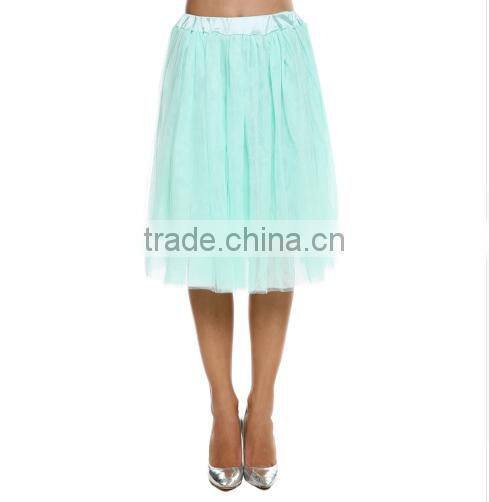 2016 New Women Princess Fairy Style 5 layers Voile Tulle Maxi Bouffant Puffy Casual Chiffon Skirt