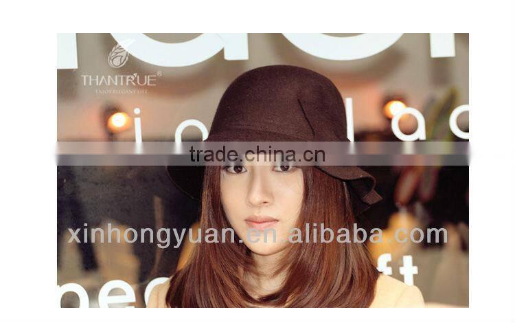custom autumn and winter new style fashion wool felt hat for girls and women