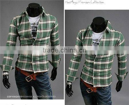 Mens plaids/checks classic shirts 16 colors stock hot sale man shirts
