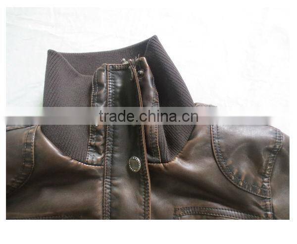 Artificial leather Jacket lady with belt