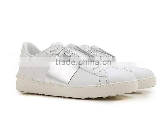Adult white black leather sneakers shoe liquidation closeouts