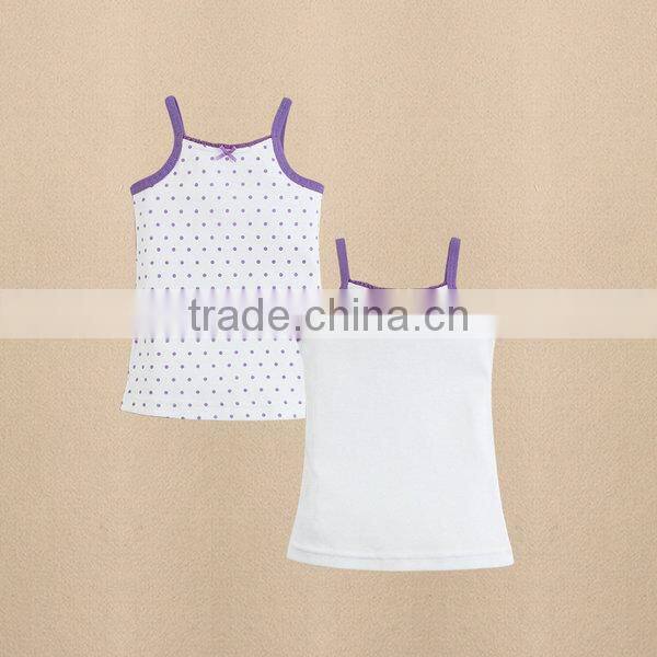 MOM AND BAB Baby Clothes Factory Design Knitted Baby Girls Vest 100% cotton