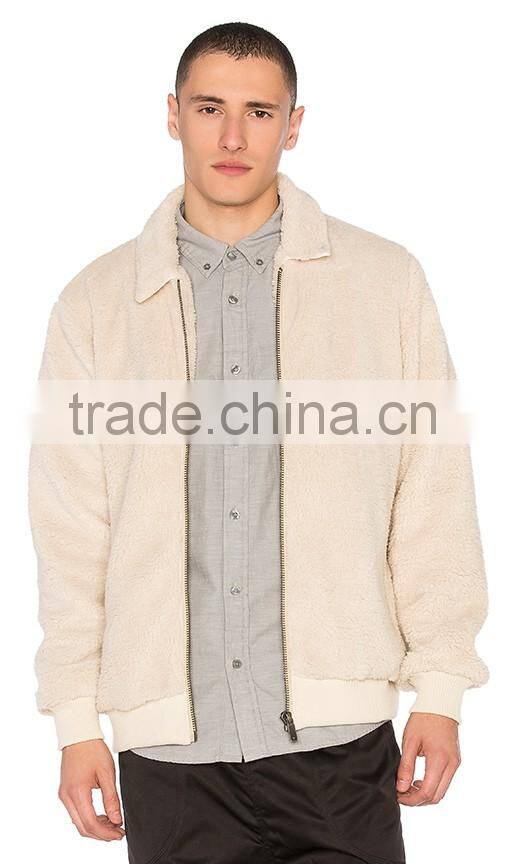 Custom china made warm winter velour jacket wholesale bomber mens jacket